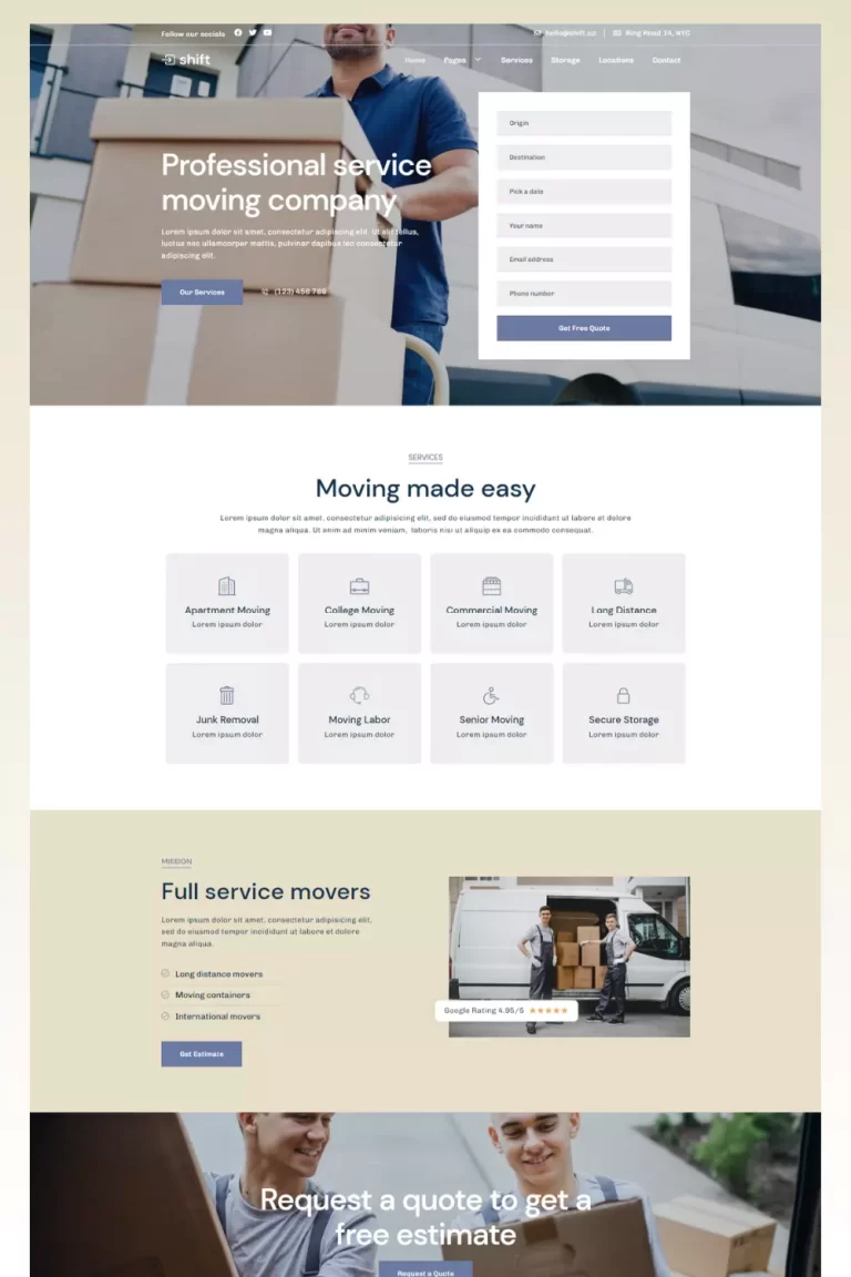 Shift-Moving-Company-Website